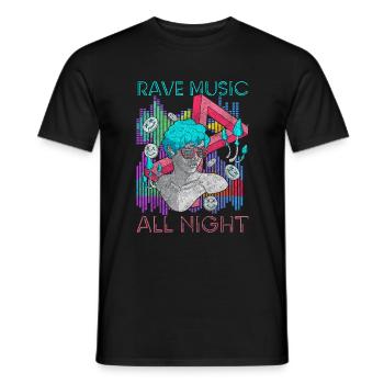 Rave Festival Minimal - Männer T-Shirt - Schwarz - Vorne - AI Model Male 178 light (178cm)