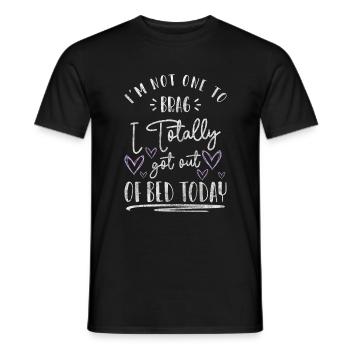 Sleep Late Riser Pajamas - Men's T-Shirt - black - Front - AI Model Male 178 light (178cm)