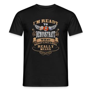 Gagnant de la boule du joueur de billard - T-shirt homme - noir - Devant - AI Model Male 178 light (178cm)