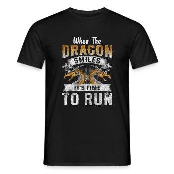Drachen Mythologie Buch Tribal - Männer T-Shirt - Schwarz - Vorne - AI Model Male 178 light (178cm)