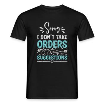 Waitress Specialist Tipping Service - Men's T-Shirt - black - Front - AI Model Male 178 light (178cm)