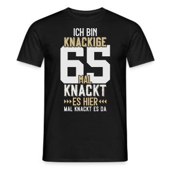 65. GEBURTSTAG 1961 KNACKIGE 65 - Männer T-Shirt - Schwarz - Vorne - AI Model Male 178 light (178cm)