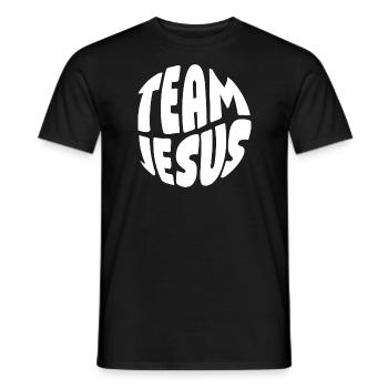 Team Jesus - Men's T-Shirt - black - Front - AI Model Male 178 light (178cm)