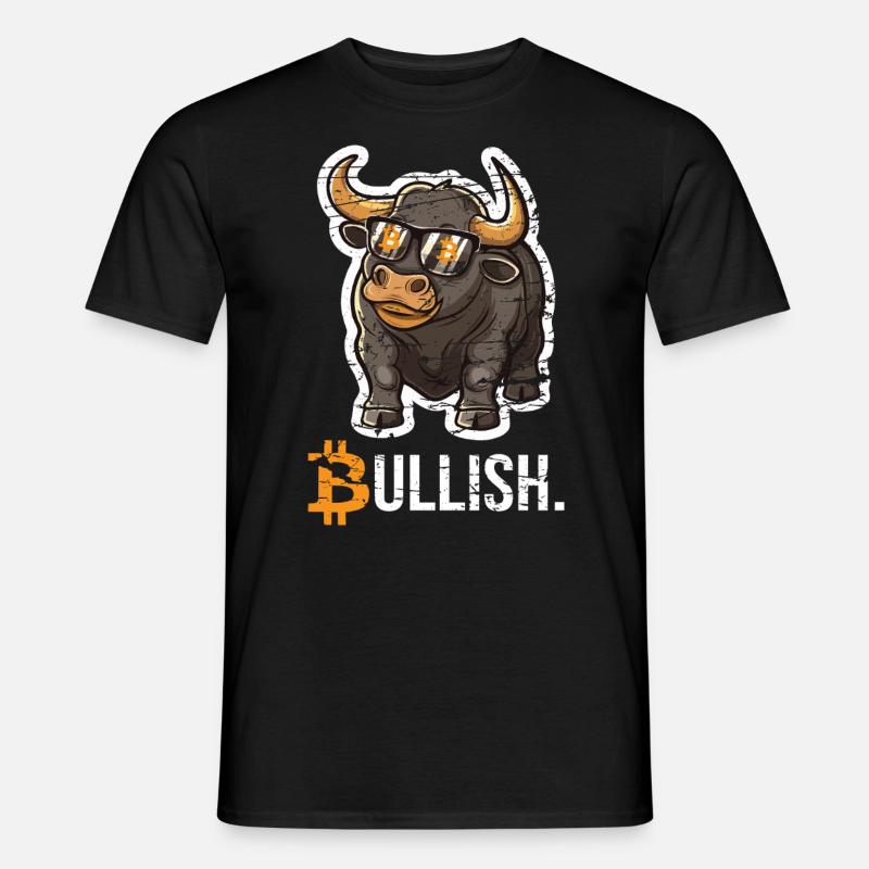 Bitcoin Bulle - Männer T-Shirt - Schwarz