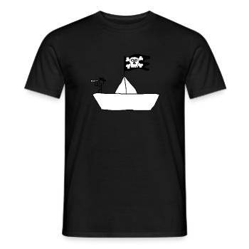 Bonhomme allumette pirate - T-shirt homme - noir - Devant - AI Model Male 178 light (178cm)