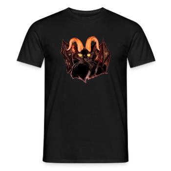 Chat démon - Chat noir - T-shirt homme - noir - Devant - AI Model Male 178 light (178cm)