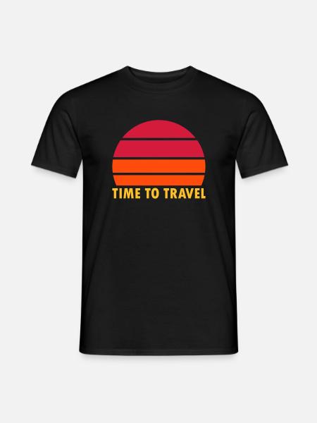 Time to travel (shared sun) - Men's T-Shirt - black