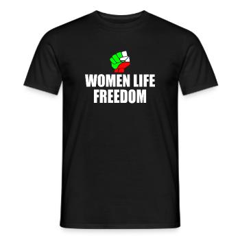 Women life freedom iran - Männer T-Shirt - Schwarz - Vorne - AI Model Male 178 light (178cm)