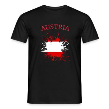 Austria - Männer T-Shirt - Schwarz - Vorne - AI Model Male 178 light (178cm)