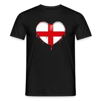 DRAPEAU ANGLAIS DRAPEAU ANGLETERRE - T-shirt homme - noir - Devant - AI Model Male 178 light (178cm)