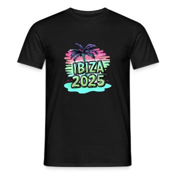 Ibiza 2025 Beach - Men's T-Shirt - black - Front - AI Model Male 178 light (178cm)