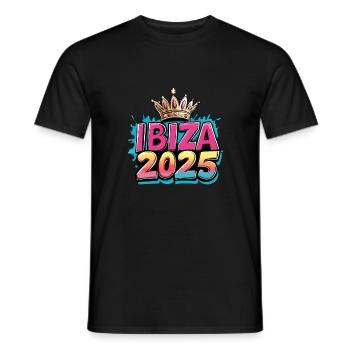 Ibiza 2025 Krone - Men's T-Shirt - black - Front - AI Model Male 178 light (178cm)