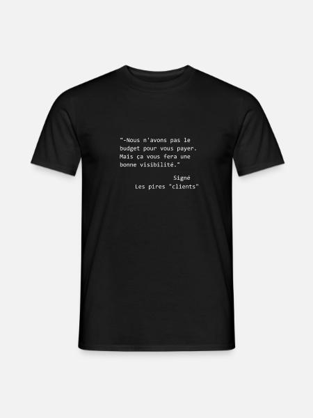 Les pires "clients" sans budget - T-shirt homme - noir