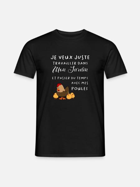 I just want to work in my garden - Men's T-Shirt - black