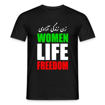 Women life freedom - T-shirt homme - noir - Devant - AI Model Male 178 light (178cm)