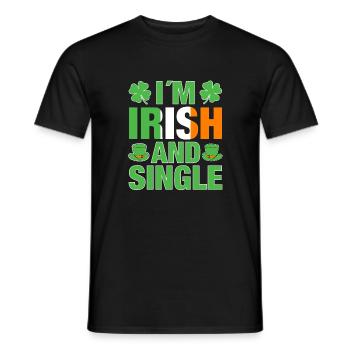 Design irlandais Dicton irlandais et drôle de single - T-shirt homme - noir - Devant - AI Model Male 178 light (178cm)