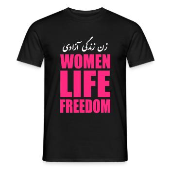 Women life freedom - Männer T-Shirt - Schwarz - Vorne - AI Model Male 178 light (178cm)