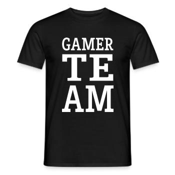 L’équipe des joueurs - T-shirt homme - noir - Devant - AI Model Male 178 light (178cm)