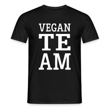 Vegan Team - Männer T-Shirt - Schwarz - Vorne - AI Model Male 178 light (178cm)
