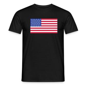 États-Unis - T-shirt homme - noir - Devant - AI Model Male 178 light (178cm)