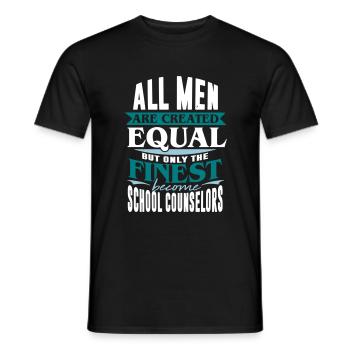 Scolarisation conseiller pédagogique de l'étudiant - T-shirt homme - noir - Devant - AI Model Male 178 light (178cm)