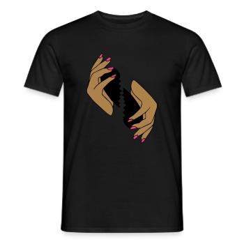 broken heart - Men's T-Shirt - black - Front - AI Model Male 178 light (178cm)