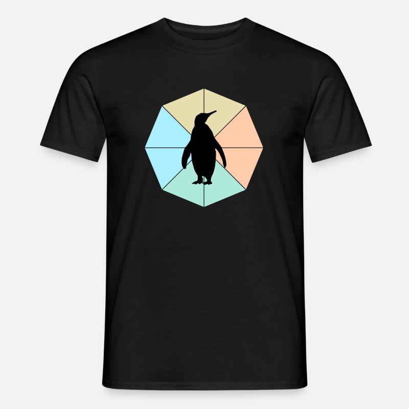 Pinguin - Männer T-Shirt - Schwarz