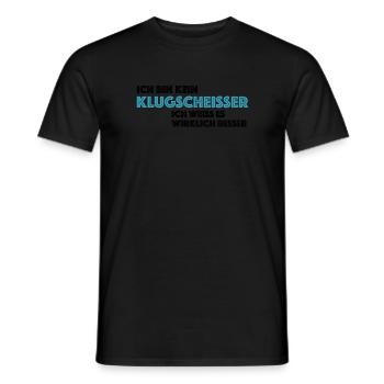 Ich bin kein Klugscheisser | lustige Sprüche - Männer T-Shirt - Schwarz - Vorne - AI Model Male 178 light (178cm)