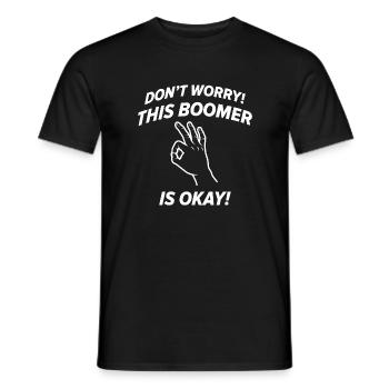 This Boomer Is Okay - Men's T-Shirt - black - Front - AI Model Male 178 light (178cm)