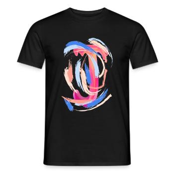 Buchstabe "J" - Männer T-Shirt - Schwarz - Vorne - AI Model Male 178 light (178cm)