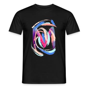 Buchstabe "M" - Männer T-Shirt - Schwarz - Vorne - AI Model Male 178 light (178cm)