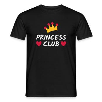 Princess club (Krone, Herzen) - Männer T-Shirt - Schwarz - Vorne - AI Model Male 178 light (178cm)
