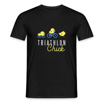 Triathlon - Men's T-Shirt - black - Front - AI Model Male 178 light (178cm)