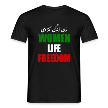 Women life freedom - Männer T-Shirt - Schwarz - Vorne - AI Model Male 178 light (178cm)