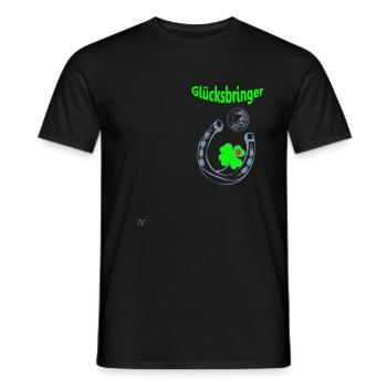 Glücksbringer - Männer T-Shirt - Schwarz - Vorne - AI Model Male 178 light (178cm)