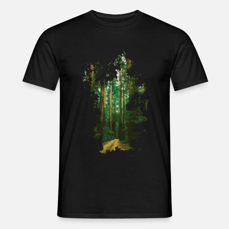 Wald - Männer T-Shirt - Schwarz