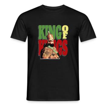 Haile Selassie I. Rastafari mit Rasta-Krone - Männer T-Shirt - Schwarz - Vorne - AI Model Male 178 light (178cm)