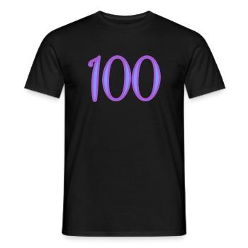 100 - Men's T-Shirt - black - Front - AI Model Male 178 light (178cm)