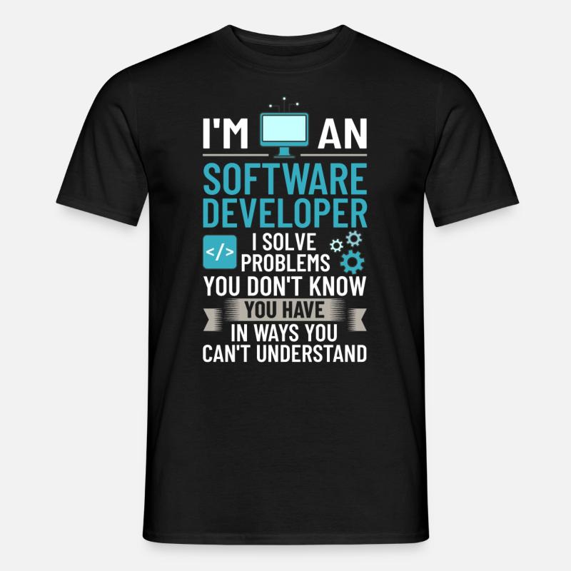Software Entwicklung Softwareentwickler Entwickler - Männer T-Shirt - Schwarz