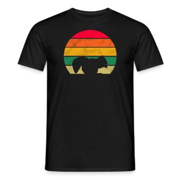 Forest Animal Forest Dweller Retro Écureuil - T-shirt homme - noir - Devant - AI Model Male 178 light (178cm)