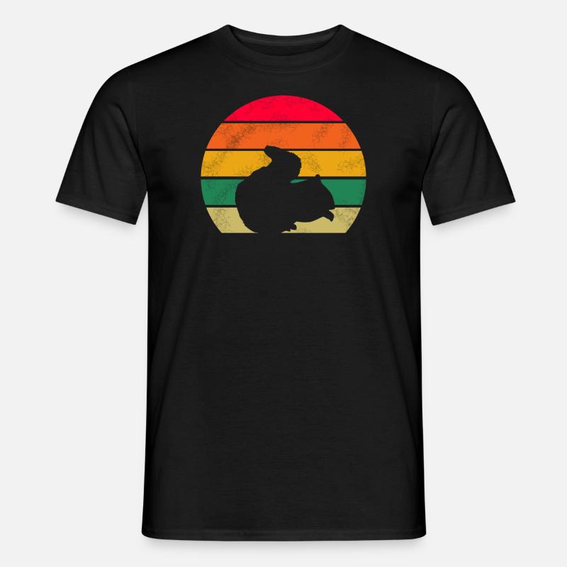 Grunge Wald Tier Retro Eichhörnchen - Männer T-Shirt - Schwarz