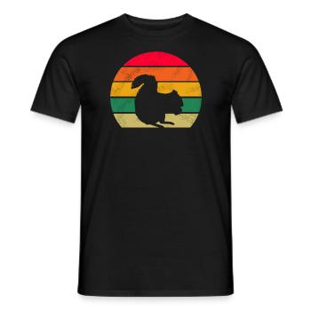 Natur Nagetier Wald Tier Retro Eichhörnchen - Männer T-Shirt - Schwarz - Vorne - AI Model Male 178 light (178cm)