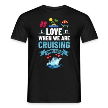 Kreuzfahrtschiff Reise Kreuzfahrt Kreuzfahrtreise - Männer T-Shirt - Schwarz - Vorne - AI Model Male 178 light (178cm)