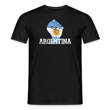 Argentina Fist - Männer T-Shirt - Schwarz - Vorne - AI Model Male 178 light (178cm)