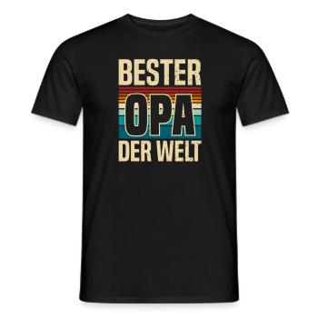 Bester Opa der Welt witzige Opa Sprüche - Männer T-Shirt - Schwarz - Vorne - AI Model Male 178 light (178cm)