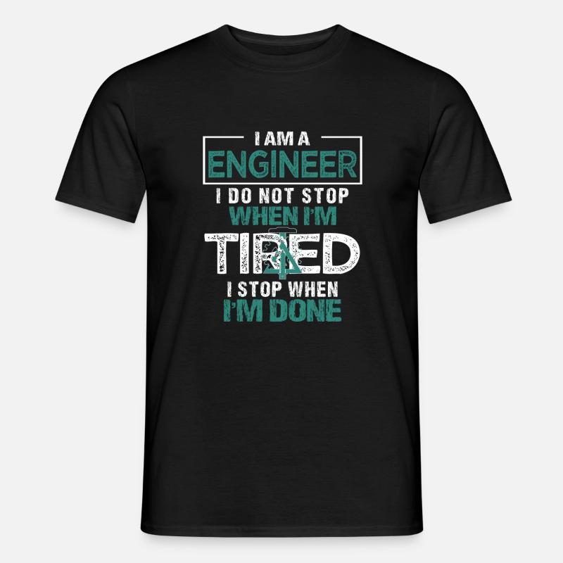Ingenieur oder Ingenieurin - Männer T-Shirt - Schwarz