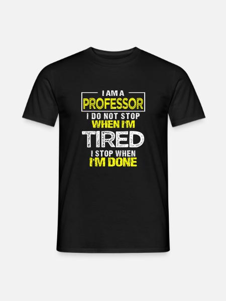 Professor Geschenk Professorin Universität Prof - Männer T-Shirt - Schwarz