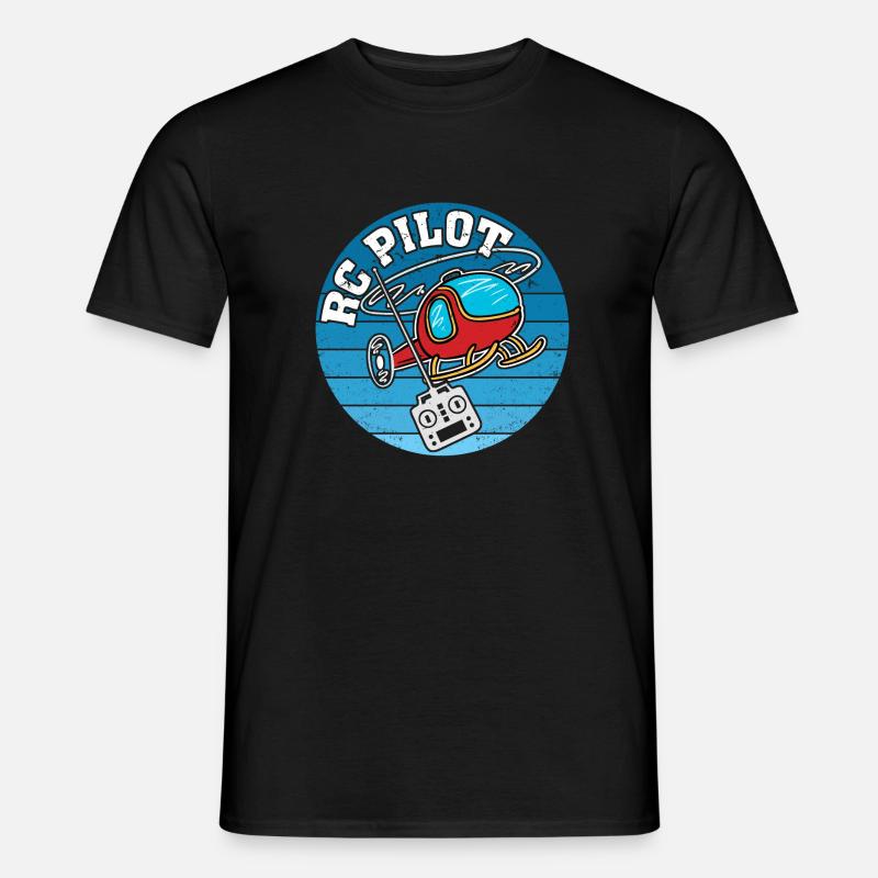 RC Pilot Helicopter Modellbau - Männer T-Shirt - Schwarz