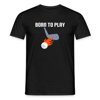 Né pour jouer au golf, clubs de golf, balle de golf, flammes - T-shirt homme - noir - Devant - AI Model Male 178 light (178cm)