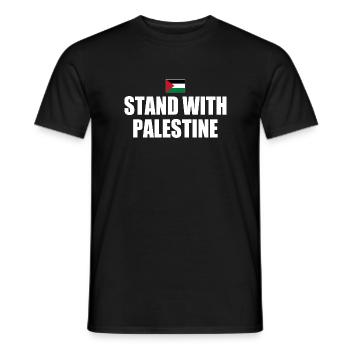 I stand with palestine - T-shirt homme - noir - Devant - AI Model Male 178 light (178cm)